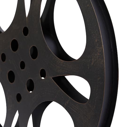 Gray Round Metal Industrial Wall Décor